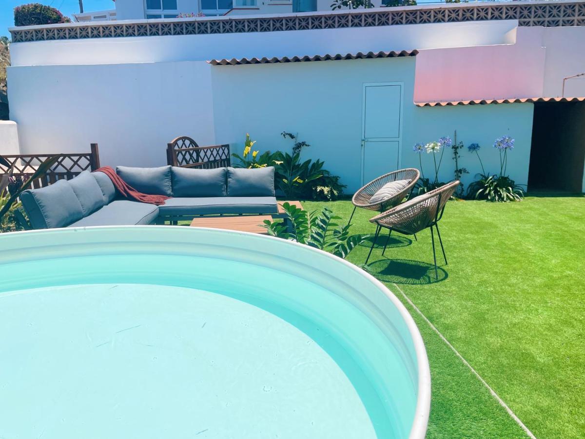 Casa con piscina y jardín con vistas al mar Puerto de la Madera Exterior foto