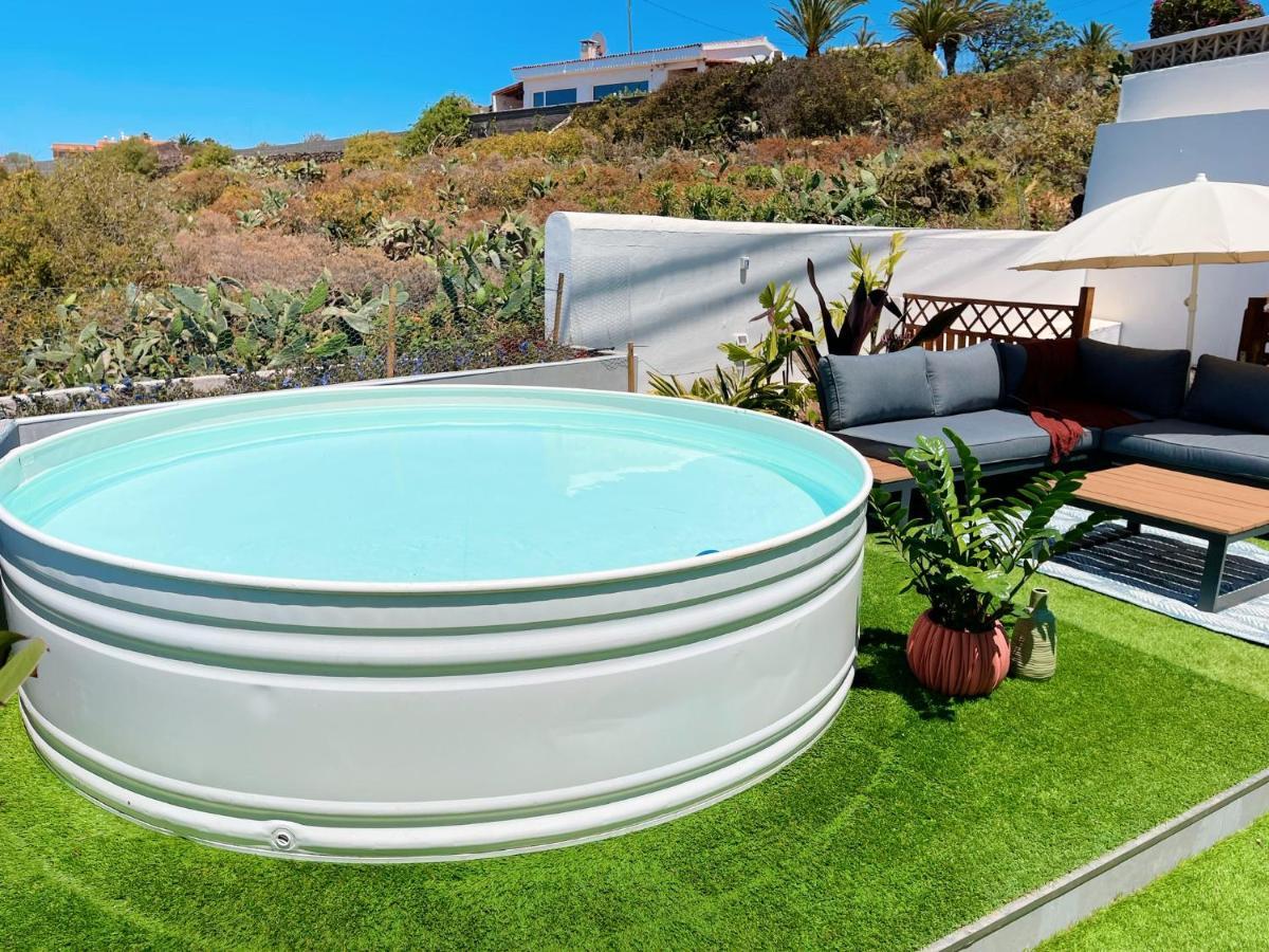 Casa con piscina y jardín con vistas al mar Puerto de la Madera Exterior foto