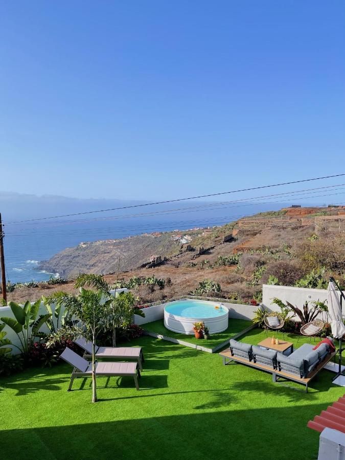 Casa con piscina y jardín con vistas al mar Puerto de la Madera Exterior foto